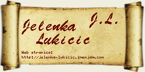Jelenka Lukičić vizit kartica